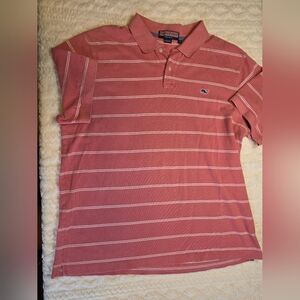 Vineyard Vines Men’s Pink Striped Polo Shirt XL
